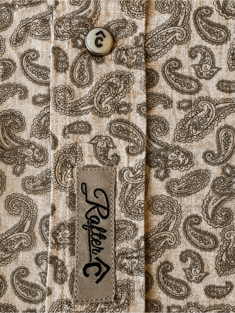 Rafter C Cowboy Collection 100% Cotton Mens Pearl Snap Western Shirt - Picture 5 of 8